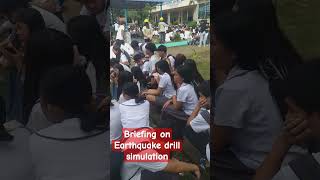 earthquake drill simulation briefing [upl. by Niveb723]