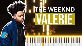 The Weeknd  Valerie  Piano Instrumental by OCTOBER [upl. by Llednahc]