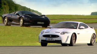 Jaguar XK RS vs Jaguar XJ220  Fifth Gear [upl. by Nibur237]