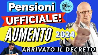 PENSIONI UFFICIALE❗️AUMENTO GENNAIO 👉 Ecco DI QUANTO AUMENTANO LE PENSIONI 📊 RIVALUTAZIONE 2024 ✅ [upl. by Sher525]