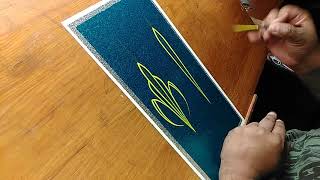 How to Pinstripe Simple Pinstriping Design 5 [upl. by Osanna]