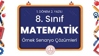 8 Sınıf Matematik 1 Dönem 2 Yazılı Örnek Senaryo Çözümleri [upl. by Ecinwahs]