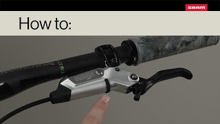 SRAM MTB Brakes  How to Adjust Brake Lever Contact Point [upl. by Scarlet]