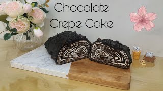 Chocolate Crepe Roll Cake 🍰 [upl. by Annav]