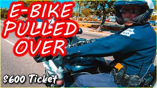 SUR RON Ebike Gets Pulled over by the Cops in California 600 Ticket [upl. by Toblat]