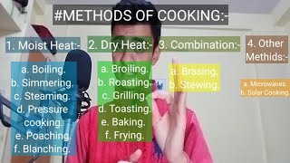 quotMethods Of Cookingquot  Full Explanation  Food Production  Hotel Management  Manthan Mishra [upl. by Annaitsirhc]