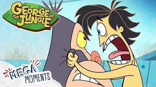 Escape From Madmun Island 🏝️ 😵‍💫  George of the Jungle  1 Hour Compilation  Mega Moments [upl. by Jasen]