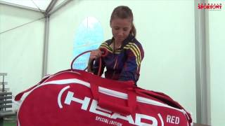 Alicja Rosolska  tennis bag check [upl. by Anastasio]