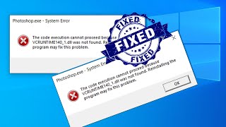 FIX  The code execution cannot proceed because VCRUNTIME1401dll was not found VCRUNTIME1401dll [upl. by Anawk]