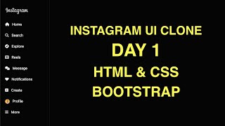 Instagram UI Clone in Nepali  DAY 1  HTML CSS BOOTSTRAP [upl. by Khudari]