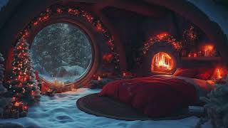 Top Christmas Songs of All Time 🎄 Christmas Jazz Classics At Cozy Igloo with Warm Cracklings 🔥 [upl. by Nyberg]