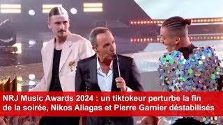 NRJ Music Awards 2024  un tiktokeur perturbe la fin de la soirée Nikos Aliagas déstabilisés [upl. by Ohcirej]