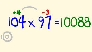 Mental Multiplication Math Trick  Multiply numbers in your head near 100 [upl. by Baram383]