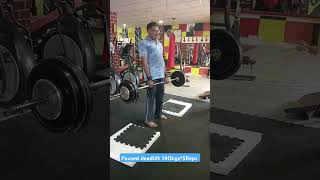 Paused deadlift 140kgs5Reps [upl. by Kendell418]