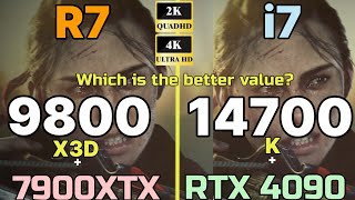 9800X3D 7900XTX vs i714700K  RTX 4090 – Which Build Offers Better Value 9800x3d 1440p gaming [upl. by Otreblasiul]