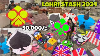 Lohri stash 2024 😱 Worth 50000  Pakistani Design  Paras  Patang  6 Tawa  12 Tawa  3 Tawa [upl. by Gaeta133]