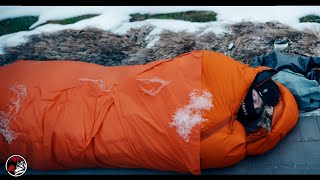 No Tent Winter Camp in Freezing Conditions  Ice and Snow Winter Camping Adventure  ASMR [upl. by Ettener259]