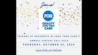 2024 Friends of Residents in Long Term Care Fall Gala [upl. by Neillij]