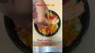 fresh sashimi salad 😍✌️👌 food shortvideo goviralonyoutubeshortsfast recipe goviral 🔥☄️🦴 [upl. by Atnuahs]