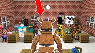 ANIMATRONIC VIRA PROFESSOR POR UM DIA NA ESCOLA DE MONSTROS DO MINECRAFT [upl. by Aiciruam]