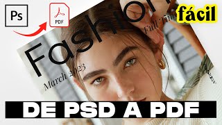 ⚠️ Cómo exportar una imagen de Photoshop a PDF de ALTA CALIDAD 💯 Pasar de Photoshop a PDF [upl. by Kcirddor551]