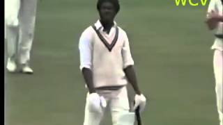 Jeff Thomson Spectacular Delivery to Michael Holding his Stumps Cartwheeling 1975 [upl. by Cathey933]