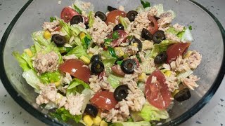 EVDE EN İYİ TON BALIKLI SALATA NASIL YAPILIR 💯 HOW TO MAKE THE BEST TUNA SALAD AT HOME [upl. by Refinnaj]