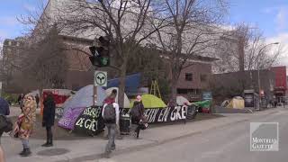 CEGEP Vieux Montreal tent city protest [upl. by Gernhard]