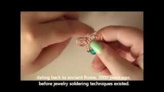 How to make an Ear Cuff  Part 2  Wire Wrapping a Crystal [upl. by Melesa]