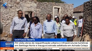 PM visita obras de requalificação urbana e infraestruturas turísticas em Santiago Norte [upl. by Oinotnanauj]