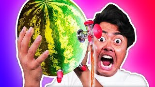 Trying Weird Watermelon Gadgets You Never Knew About [upl. by Ahselak]