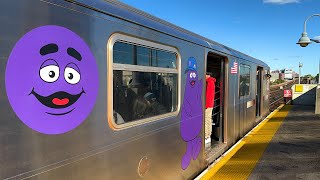 R188 7 Train with Grimace Stickers Mets x McDonalds Action [upl. by Margit]