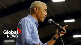 Obama criticizes Black men who arent supporting Harris quotNot acceptablequot [upl. by Aruasor677]