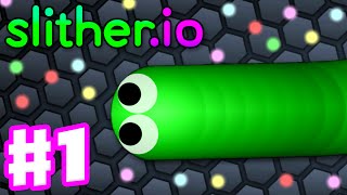 Slitherio  Gameplay Part 1  Top 10 with No Mods Biggest Snake 15000 [upl. by Ardyaf]