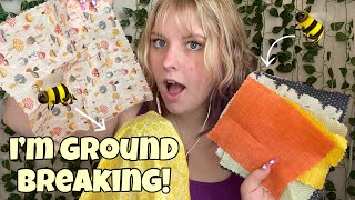 ASMR BRAND NEW beeswax wraps triggers tingly tube scratching grasping tapping sticky sounds🐝 [upl. by Austin118]