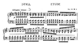 Rubinstein  Etude Op 23 No 2 in C Major AudioSheet Bolet [upl. by Yrolg]