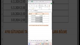 Excelde Zaman Verilerini Ayırmanın En Hızlı Yolu [upl. by Fendig]
