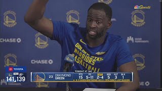 Draymond Green Postgame Interview  Golden State Warriors beat Oklahoma City Thunder 141139 [upl. by Brandt]