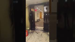 NYC Electrostatic spraying Elevator doors [upl. by Cchaddie]