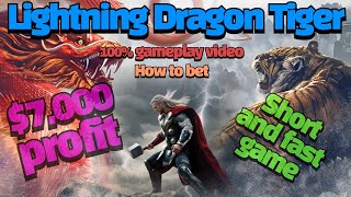 How to make 7000 with Lightning Dragon Tiger baccarat casino casinogames coin [upl. by Lenrad]