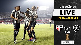 FOGÃONET LIVE SÃO PAULO X BOTAFOGO PÓSJOGO  QUARTAS DE FINAL DA LIBERTADORES [upl. by Barram]