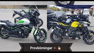 Provkörning Suzuki Vstrom Kawasaki Vulcan S och Versys [upl. by Orravan282]