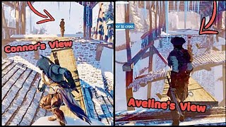 Aveline Meets Connor BOTH PERSPECTIVES COMPARISON REMASTERED Ac  Liberation Remastered [upl. by Gnut]