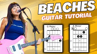 Beaches Beabadoobee Guitar Tutorial [upl. by Aicilet818]