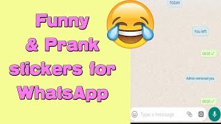 You left sticker and Admin removed you Funny WhatsApp stickers [upl. by Artinak]