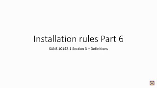 Installation rules Paper 1 Part 6 [upl. by Roxana]