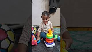 Baby perfection in stacking ring toys 1year 8 month old jai dev [upl. by Andree]