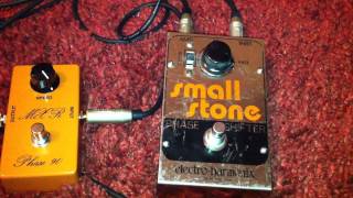 MXR 74 Phase 90 Reissue 2010 vs Electro Harmonix Small Stone 1977 [upl. by Matilda]