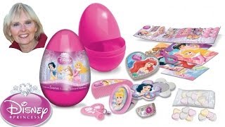 ♥♥ Unwrapping 5 Disney Princess Surprise Easter Eggs Containing Sweets and a Surprise [upl. by Doowron]