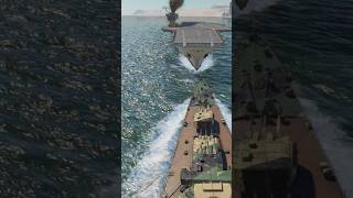 Crucero Japones se enfrenta a portaaviones Forrestal No Real battleship naval warthunder [upl. by Tisman391]